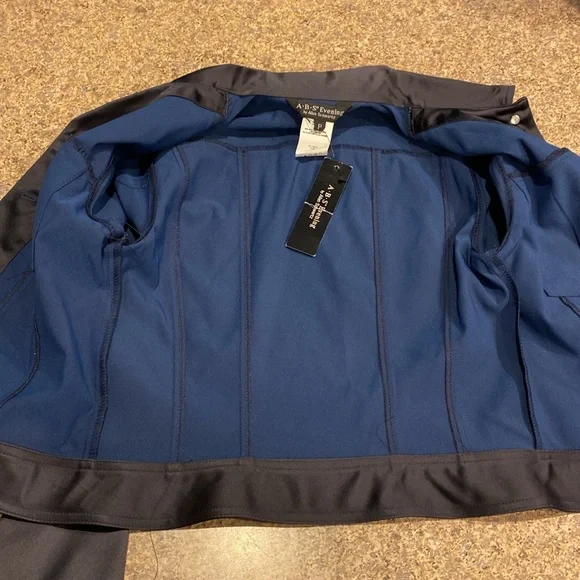 NWT ABS Evening By Allen Schwartz Satiny Jacket Petite X/S - Picture 11 of 12
